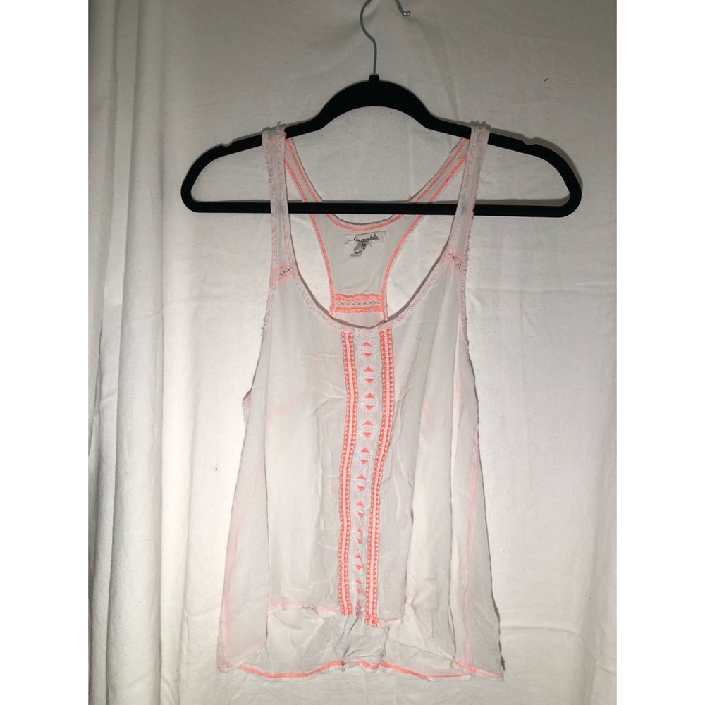 Aéropostale white and coral tank